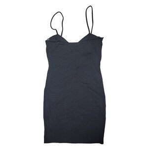 Haley & June Black Spaghetti Strap structure bodycon Dress L LBD